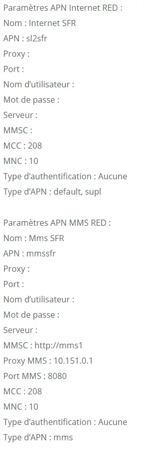 APN RED SFR