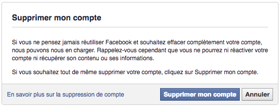 tutoriel supprimer compte facebook définitivement