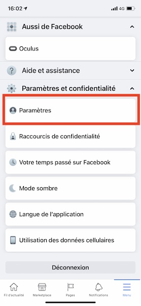 Supprimer facebook sur téléphone 1