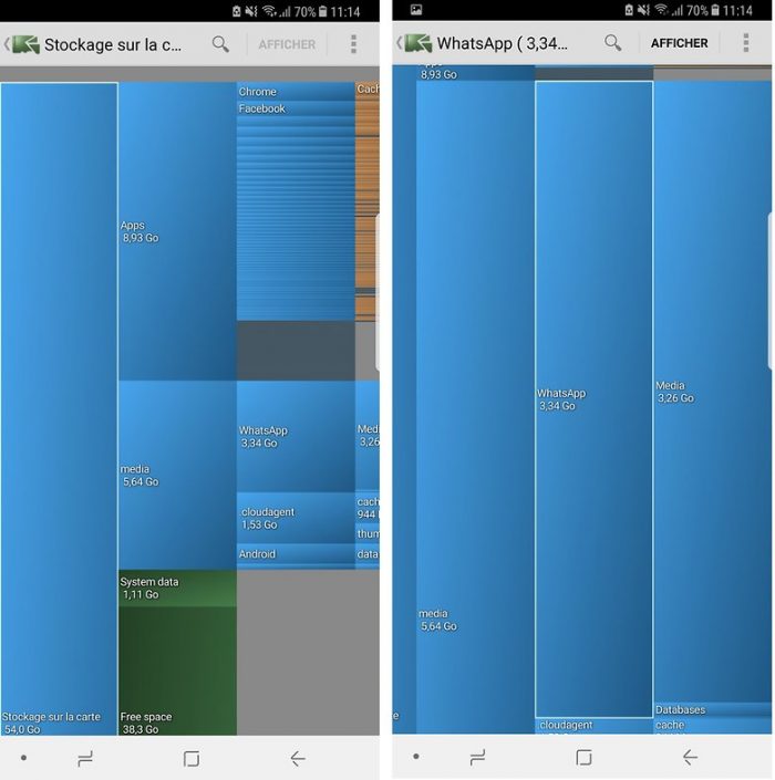 diskusage nettoyer disque smartphone android