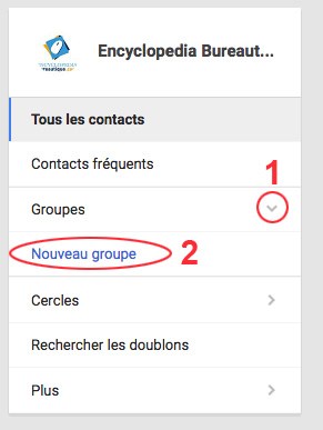 créer liste de diffusion gmail