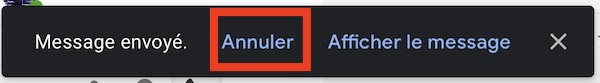 Annulation d'un message gmail sur ordinateur