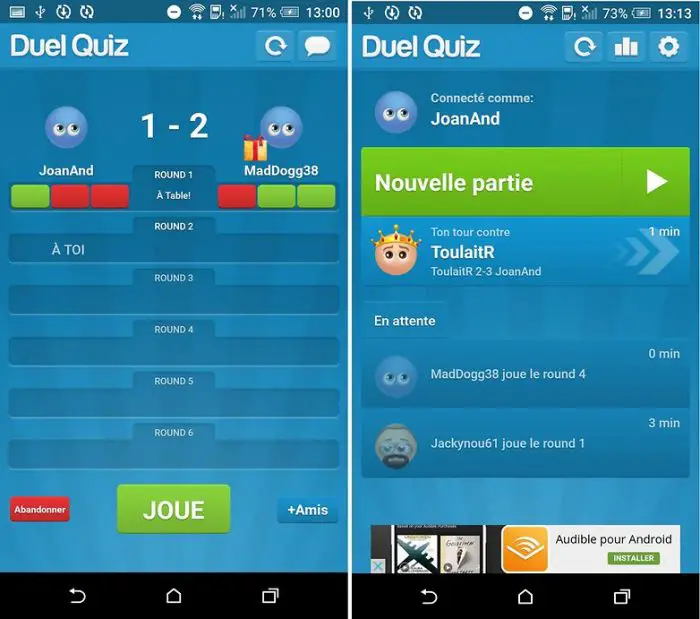 meilleurs jeux multijoueur Android