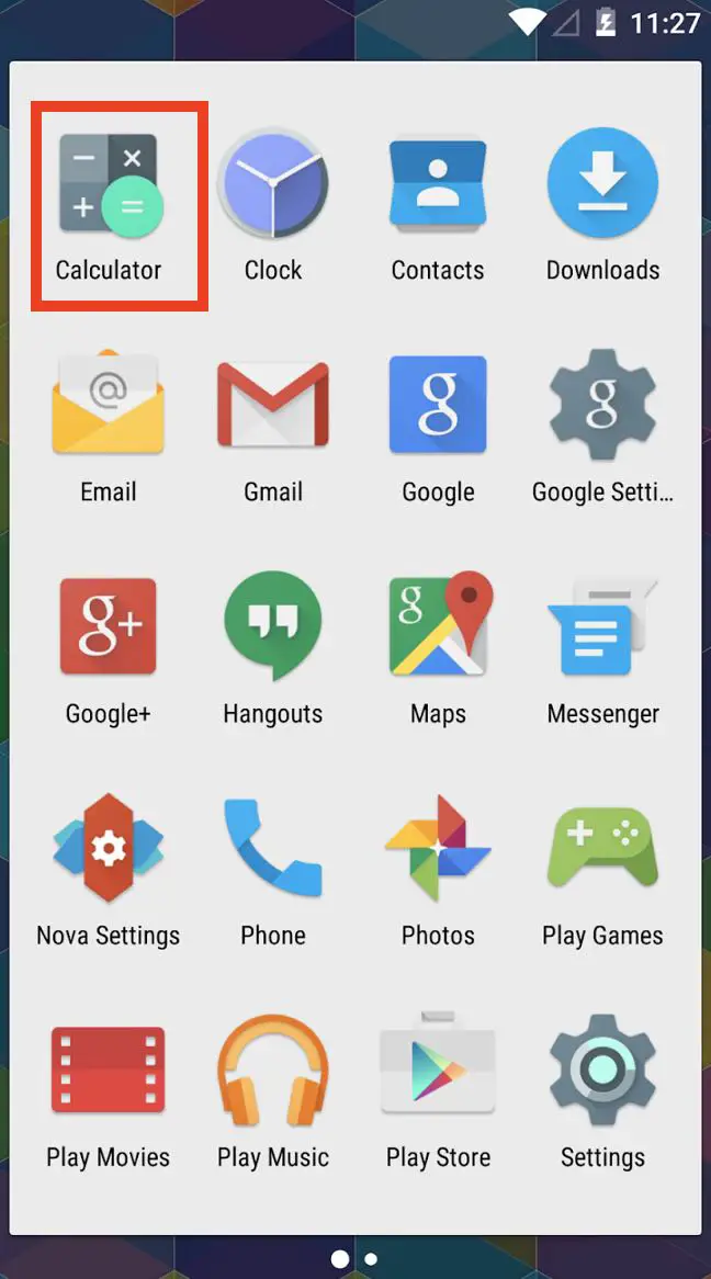 Nova Launcher prime pour cacher application Android