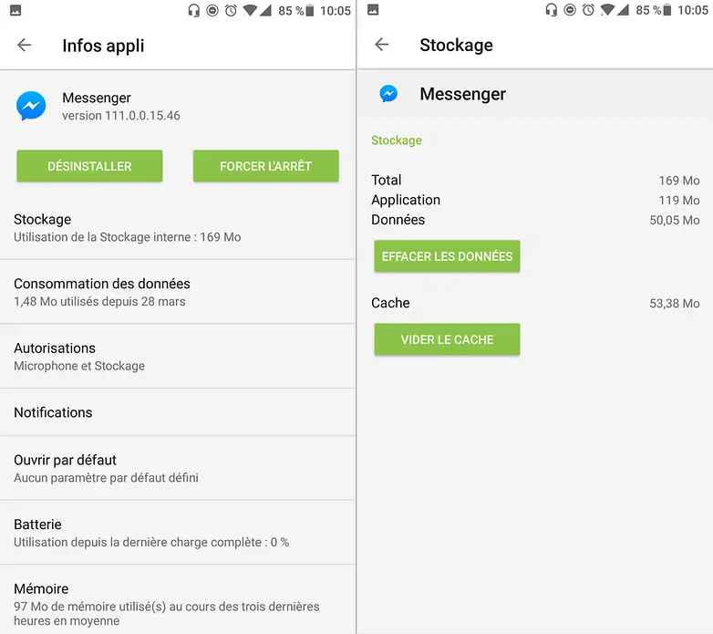 déconnecter de messenger sur android 2