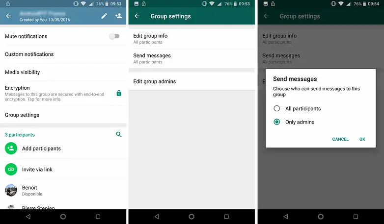 groupe whatsapp bloquer notifications