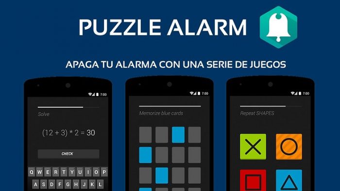 application réveil puzzle