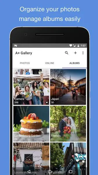 A + Gallery Photos : application galerie photo Android populaire