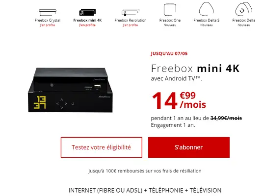 freebox mini 4k tarif test