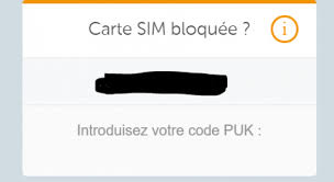 carte sim bloquée