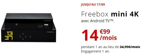Freebox mini 4 k offres internet Free