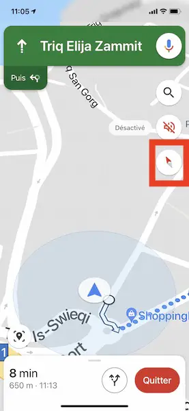Boussole Google Maps 