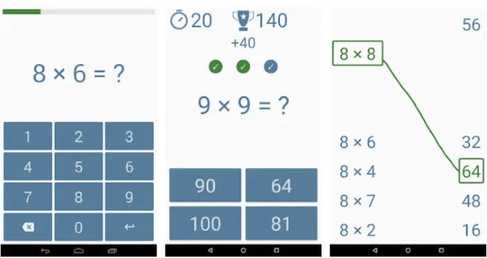 Multiplication table application table de multiplication 