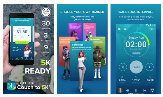 couch to 5k motivation course app